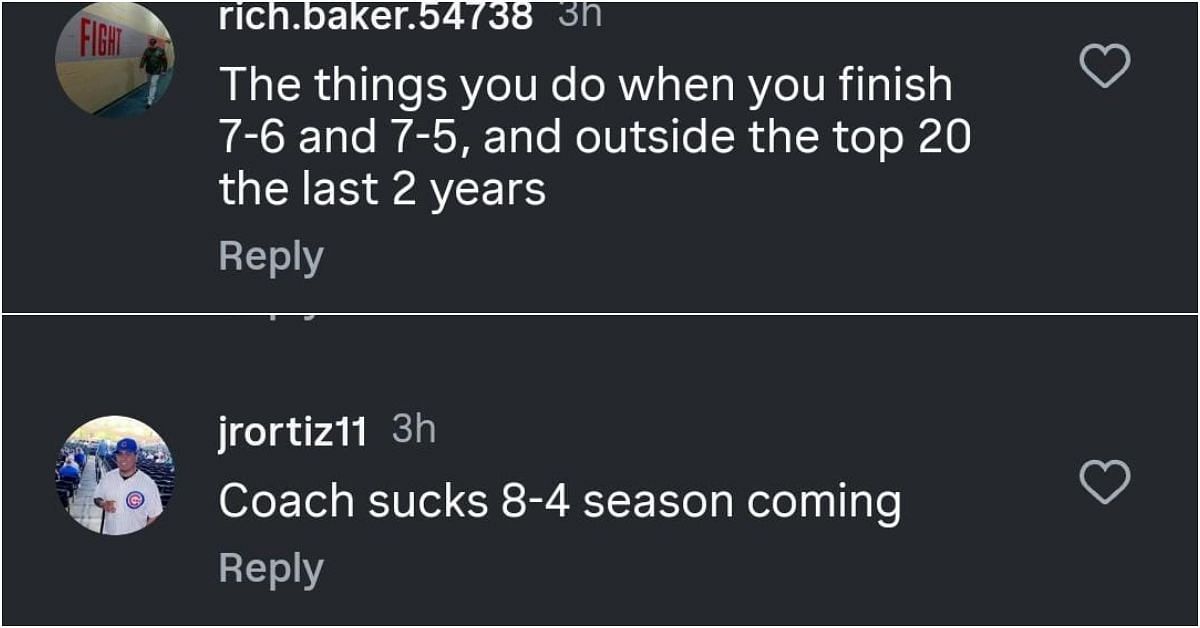 Fan comments on the post
